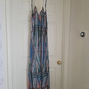 Rue21 Geometric Print Maxi Dress - Blue
